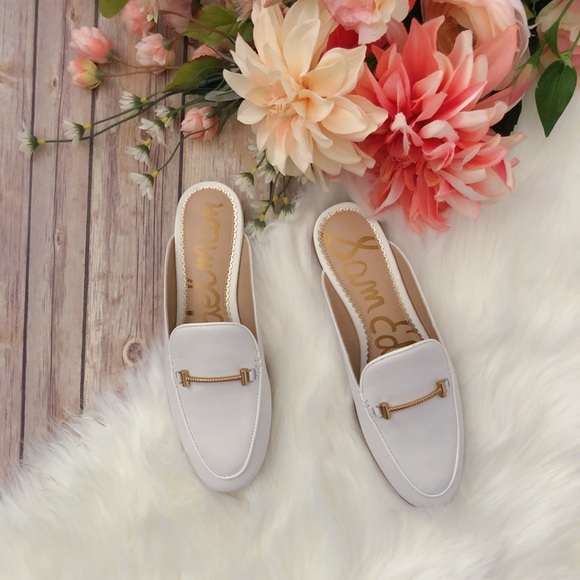 SAM EDELMAN LINNIE BIT MULE WHITE SAM EDELMAN LINNIE BIT MULE WHITE